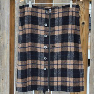 Atelier Gardeur Germany Plaid Skirt Wool Women's Size 16 XL